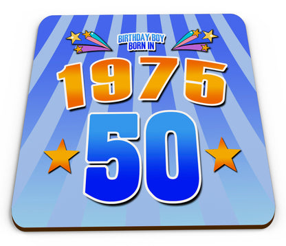 2025 Birthday Milestone - Year You Were Born Novelty Glossy Mug Coaster