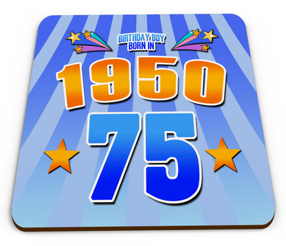2025 Birthday Milestone - Year You Were Born Novelty Glossy Mug Coaster