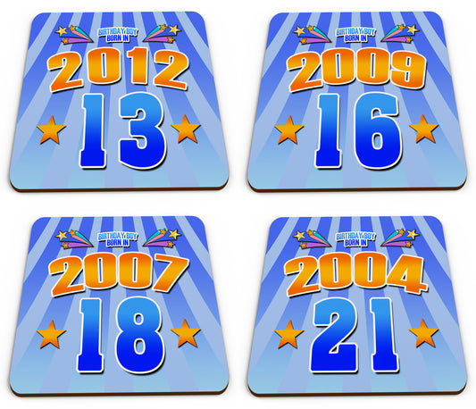 2025 Birthday Milestone - Year You Were Born Novelty Glossy Mug Coaster